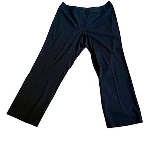 Lafayette 148 plus high rise black wide leg trouser dress pants 18